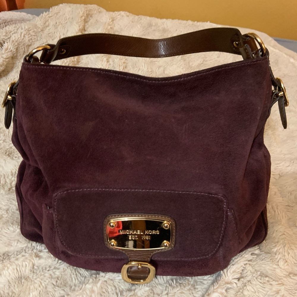 Michael Kors- Suede Hobo Shoulder Bag